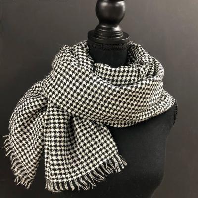 China 2022 new winter everyday life winter new thick warm imitation cashmere scarf bird check scarf couple shawl for sale