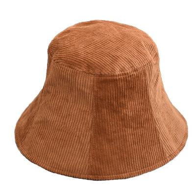 China 2022 Korean image corduroy fisherman's hat Japanese literary bucket hat leisure fashion bucket hat for sale