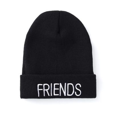 China Lovely COMMON Spring Windproof Hats Winter Gifts Best Friends Letters Embroidery Ladies Girls Friendship Skullies Beanie Hat Adults for sale