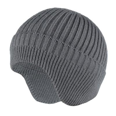 China NEW JOINT Stylish Winter Windproof Ski Cycling Hats Acrylic Ripped Knit Beanie Warmer Ear Flap Cover Helmet Hood Cap Beanie Hat for sale