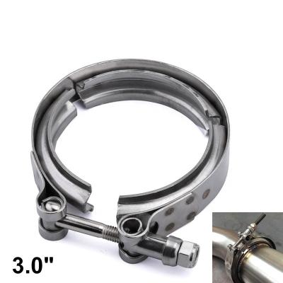 China Connect Pipe / Muffler 3.0 Inch T Bolt Exhaust Flange 304 Stainless Steel V-Band Flange for sale