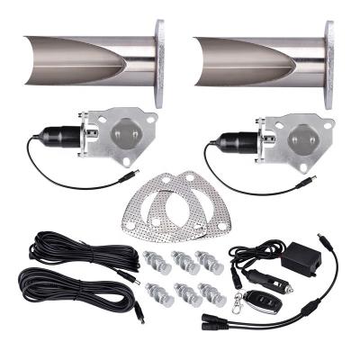 China Automotive Remote Diy 2.0/2.25/2.5/3.0 Dual Inch Cut Off Valve Exhaust Cutout Electrical Kit for sale