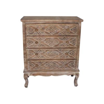 China Home Furniture Storage Four Drawer Cabinet Handmade Hot Selling Antique Wood for sale