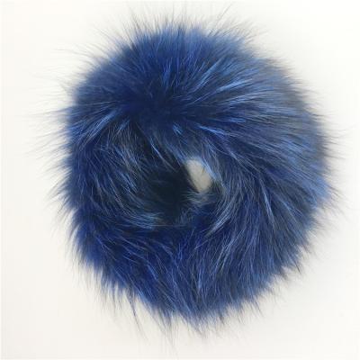 China Customized Wholesale Winter Suture Warm Fashion Knitted Fox Fur Collar Scarf Raccoon Fur Headband Headpiece For Women for sale