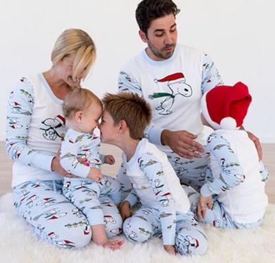 China Wholesale QUICK DRY Pajamas Sets Christmas Snoopy Print Mommy And Me 2 Pieces Sets Loungewear Family Christmas Pajamas for sale