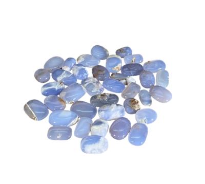 China Crystal Tumbles Pocket Stones For Fengshui Natural Polished Good Quality Gemstone Chalcedony Energy Stone Various Holiday for sale