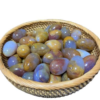 China Wholesale Natural Gemstone Chalcedony Yellow Agate Japer Yoni Egg For Healing From Europe for sale