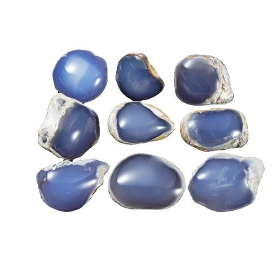 China Europe Hot Sale Top Grade Arc Polished Natural Crystals Healing Stones Loose Turkish Chalcedony Semi Precious Stones for sale