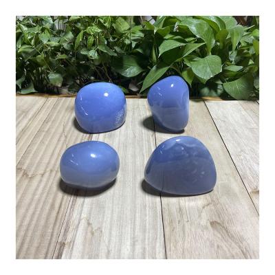 China Europe Natural Real Blue Chalcedony 100% Crystal Energy Stone Folk Crafts Raw For Hotel Display for sale