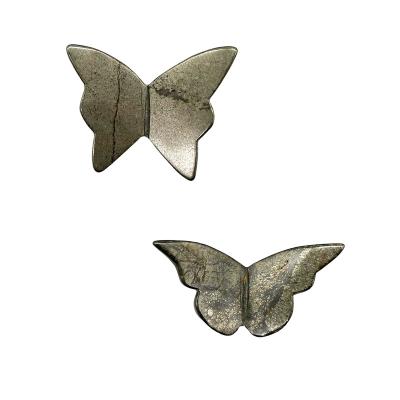 China Europe Factory Custom Flying Butterfly Chalcopyrite Natural Mineral Butterfly Wall 3d Butterflies DIY Decoration for sale