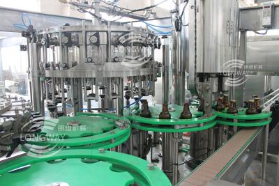 China 100% Factory   Pull Ring Cover Carbonated water cold Filling Machine (Monobloc Type ) for sale