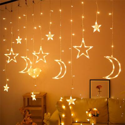 China Garden Plant Moon and Star Shape Led Decoration Light Moon and Stars Light Outdoor Led Light for sale