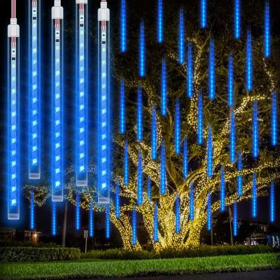 China Garden 8 Tubes Per Set Outdoor LED Christmas Meteor Rain Light LED Rain Style String Lights for sale