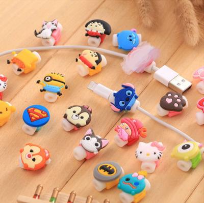 China Cute Cartoon USB MP3/MP4 Player Cable Winder Charging Protector Cable Protector for sale