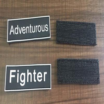 China custom pvc 3D 3D patch with hook &loop holder for clothes accessories for sale