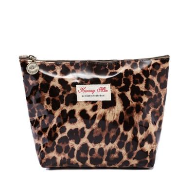 China Plain Custom New Arrive Hot Sale Clear Plastic Leopard Make Up Bag for sale