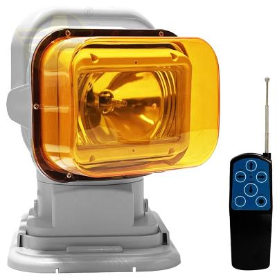 China 12V 24V Amber Yellow Universal HID Xenon Car Roof Rotating Warning Light With Marine Search Rescue Lamp Auto Remote Control JLS008W-YNU for sale