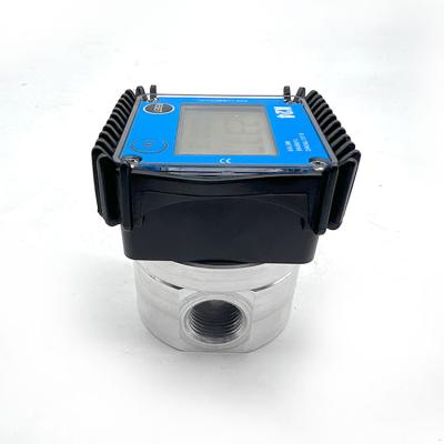 China K24 Accurate Measurement Corrosion Resistance Mini Digital Turbine Flowmeter Water Gasoline Flow Meter Accurate Diesel Flowmeter for sale