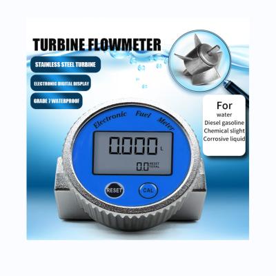 China Accurate Measurement 1 Inch Calibers High Accuracy Flow Meter Digital Electronic Waterproof Ipx7 Turbine Flow Meter For Water Oil Or Water Flow Meter for sale