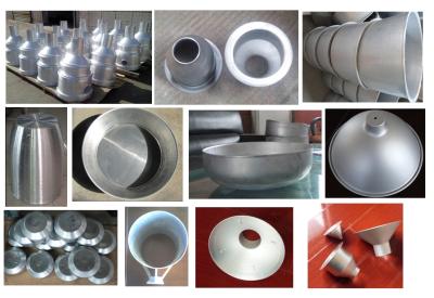 China Aluminum spinning parts, spinned basin, spinned tower parts, spinned light cover for sale