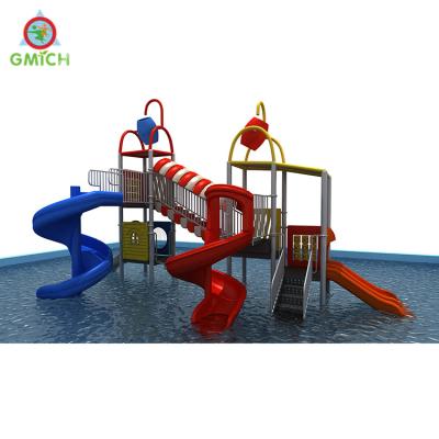 China LLDPE City Park Kids Water Playground Water Park Equipment Slides for sale