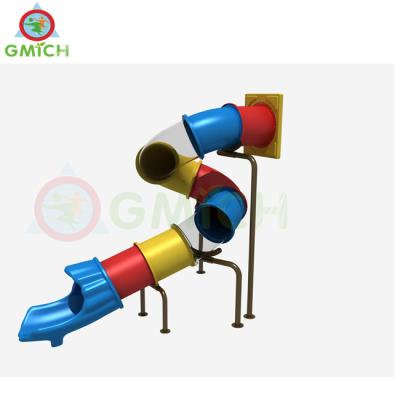 China 3-15 Years Indoor Or Outdoor Plastic Rotary Tube Playground Equipment Slide for sale