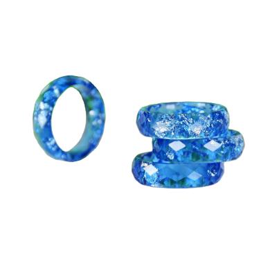 China New CLASSIC 2022 foreign trade resin Mori diy handmade dry flowers gold foil ring small drip rubber ring jewelry for sale