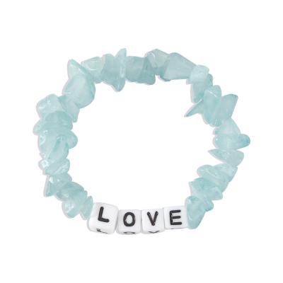 China Irregular Type New Hand Jewelry Bracelet Cute Creative Resin Letters Gravel Fashion Female for sale