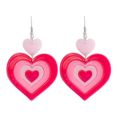 China Love Acrylic Earrings Cute Small Temperament Collision Personalized Cool for sale