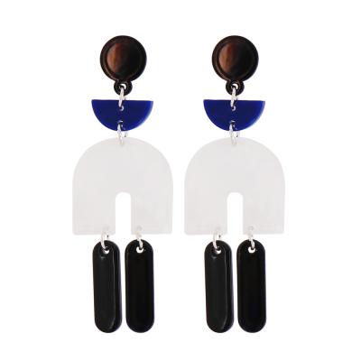 China Vintage Europe And The United States Creative Personality New Fashion Long Acrylic Earrings for sale