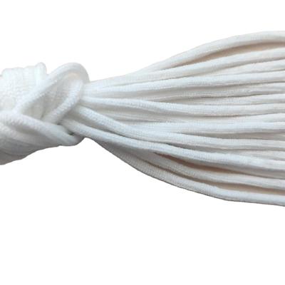 China Spandex Material 3mm Elastic Raw White Elastic Ear Hang String Rope for sale