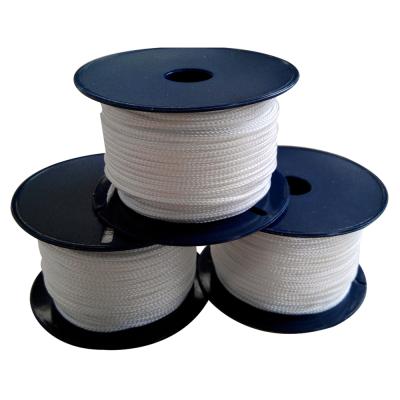 China Moisture Resistance 3mm Kuralon White Polyester Rope Tie Up VB Heavy Duty Round Diamond Braid Polyester Rope for sale