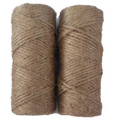 China Twine Tie Heavy Duty Natural2 MM 3 MM Green Brown Twisted Jute Yarn Twine Rope Tomato Plant Twine Ball Spool for sale