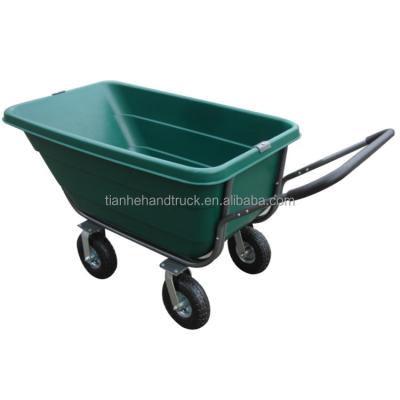 China Best Plastic Building and Farming Cheap Heavy Duty Four Wheel Wheelbarrow for Garden for sale