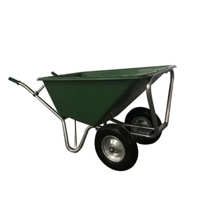 China Durable Metal Plastic Tray Wheelbarrows Decorative Garden Agriculture Wheelbarrow for sale