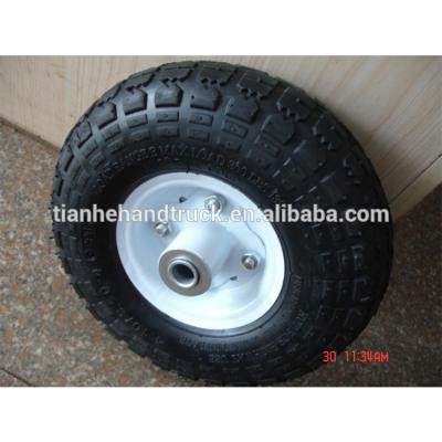 China High quality rubber wheel 3.00-4 pneumatic/pu/solid metal/plastic rim for sale