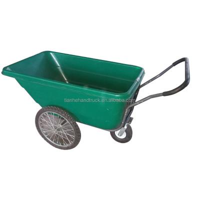 China Wholesale Manufacturer High Tenacity Three Wheeled Plastic Garden Trolley Industrial Wheelbarrow for sale