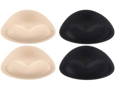 China Niris Lingerie Black White Beige Triangle Sponge Bra pad Swimsuit Enhancer Removeable Push Up Bikini Bra pad for sale