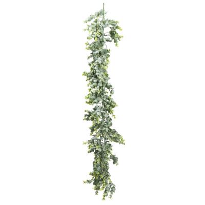 China Plastic Hanging Plants 180cm Natural Touch Leaves Vines Eucalyptus Garland For Party Decor for sale