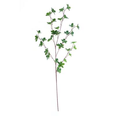 China 2022 New 5 Fork Natural Latex Real Touch Touch Leaves Artificial Green Plants For Home Decor for sale