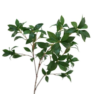 China Real touch natural latex touch green leaves artificial plants tree branches for indoor and outdoor decor for sale