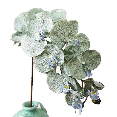 China New Products 10 Heads Large Artificial Flowers Eco-friendly Phalaenopsis Flower Artificial Orchid In Bulk for sale