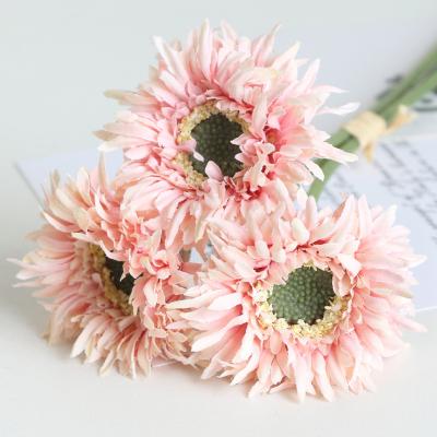 China New Design Eco-friendly Daisy Gerbera Flowers Decorative Artificial Bouquet For Wedding for sale