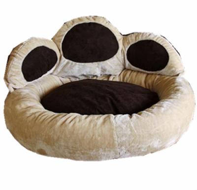 China Sustainable Plush Circle Shaped Pet Bed for sale