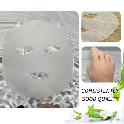 China Anti-Wrinkle 30gsm Face Skin Care White Facial Beauty Makeup Spunlace Tencel 100% Nonwoven Dry Facial Mask Sheet for sale