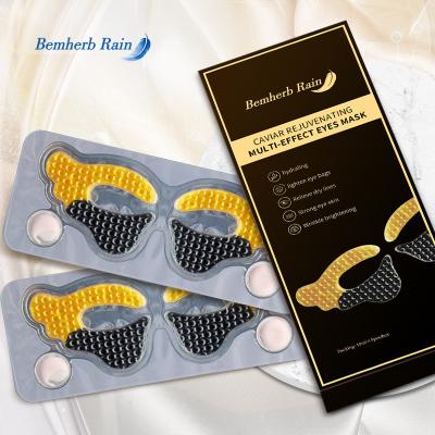 China Butterfly Shape Golden Crystal Eye Mask Hydrating Lightening Nourishing Dark Circle Under Eyes Collagen Intensive Nourishing Eye Patch for sale