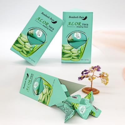 China Moisturizer Herb Aloe Vera Natural Hydrating Gel Moisturizing Repair Skin Beauty Care Sleep Calming Mask for sale