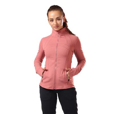 China Breathable Long Sleeve Fitness Gym Training Coat Lady Yoga Running Women Outdoor Sports Jacket for sale