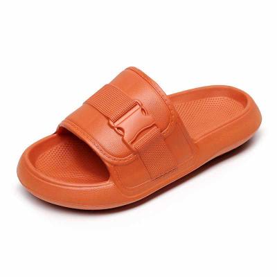 China Custom Logo Summer Women's Indoor Slippers EVA Soft Cushioning Soled Bathroom Slippers Thick-soled Sandals for sale