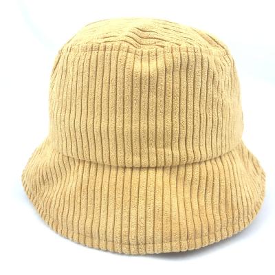 China Fashion COMMON Wholesale Unisex Custom Embroidered Logo Travel Outdoor Wide Brim Bucket Hat Corduroy Hat for sale